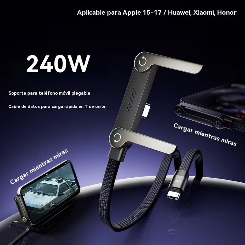 Cable de Carga Rápida Tipo C a Tipo C 240W – Nylon Trenzado