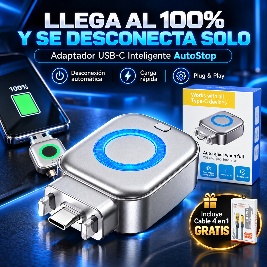 Adaptador USB-C Inteligente AutoStop