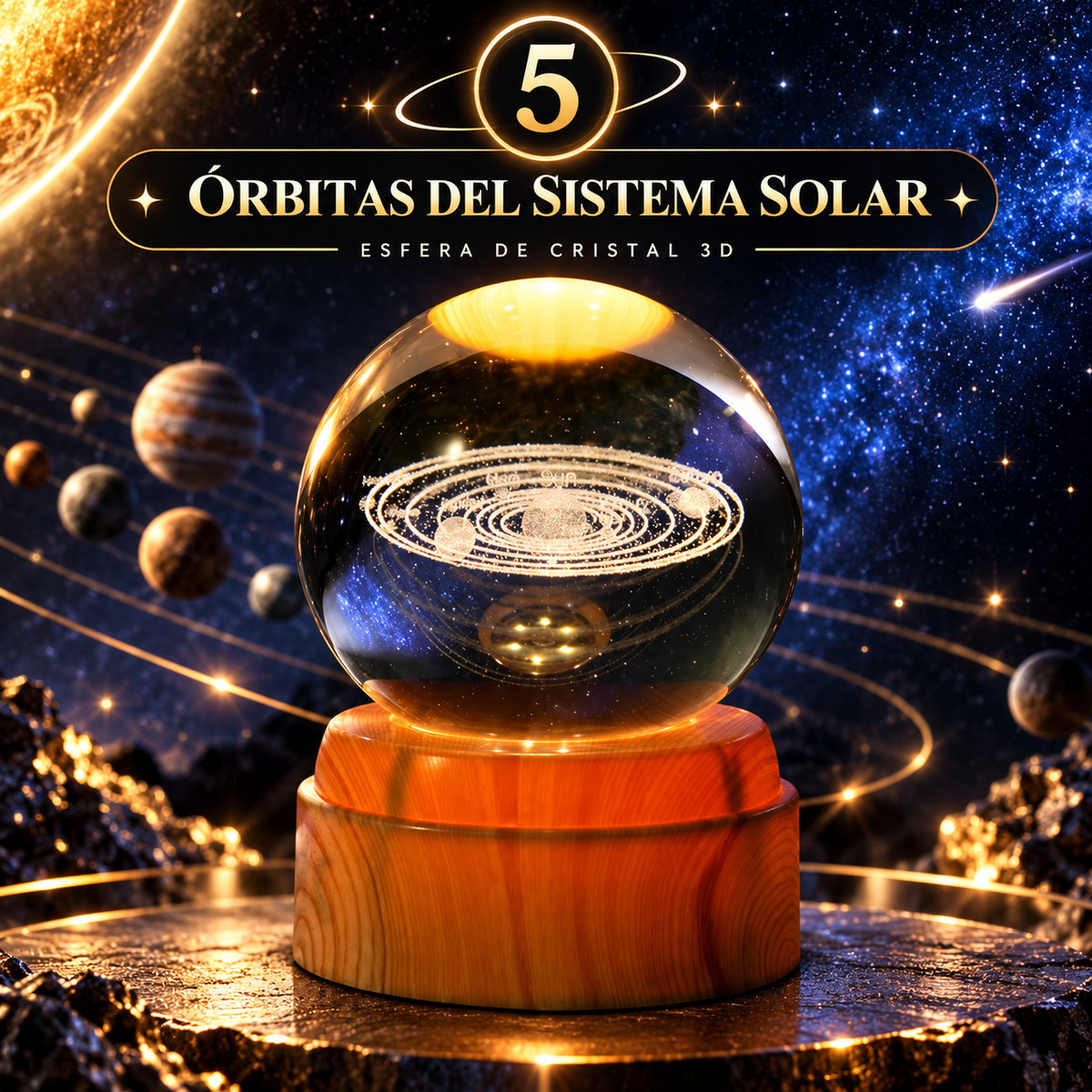 Esferas de Cristal Giratorias 3D