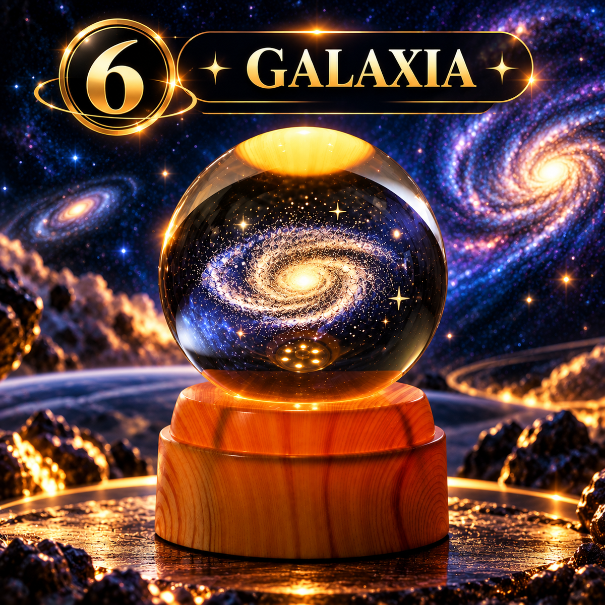 Esferas de Cristal Giratorias 3D