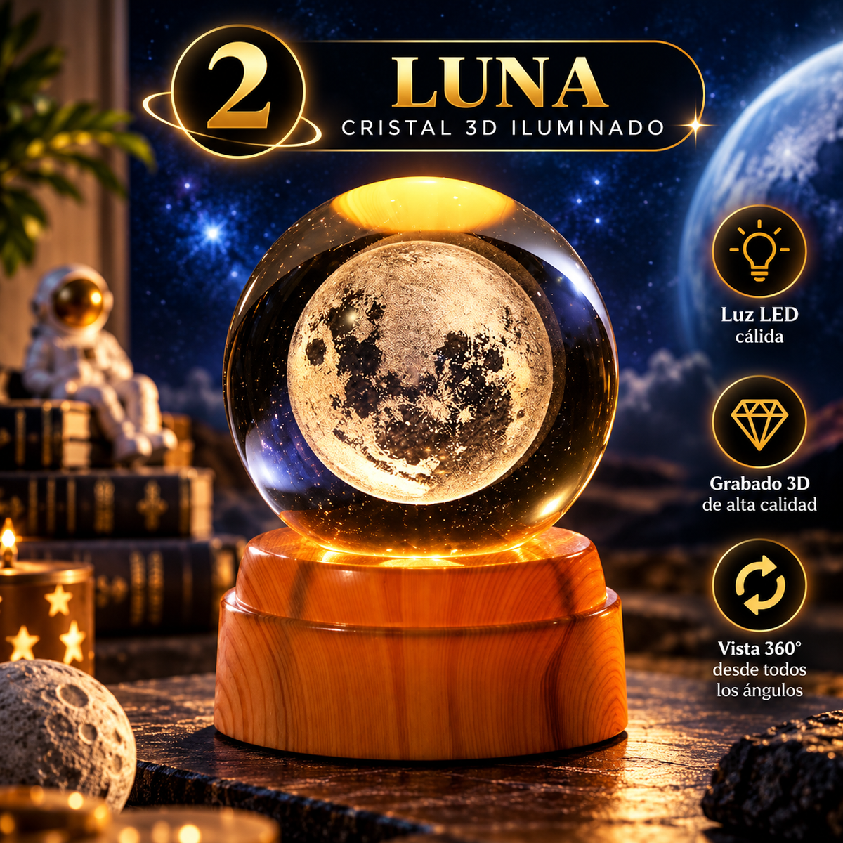 Esferas de Cristal Giratorias 3D