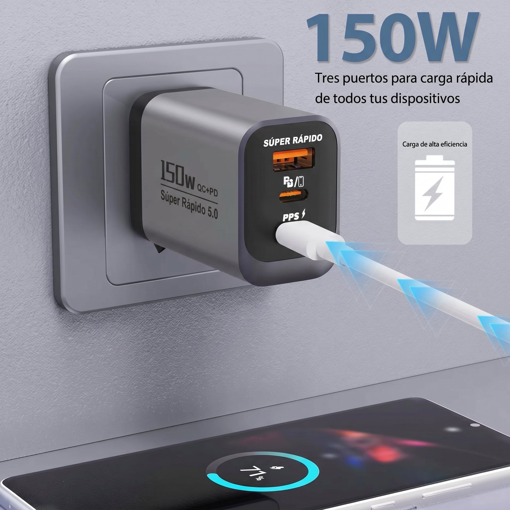 Cabezal de Carga Rápida 150W