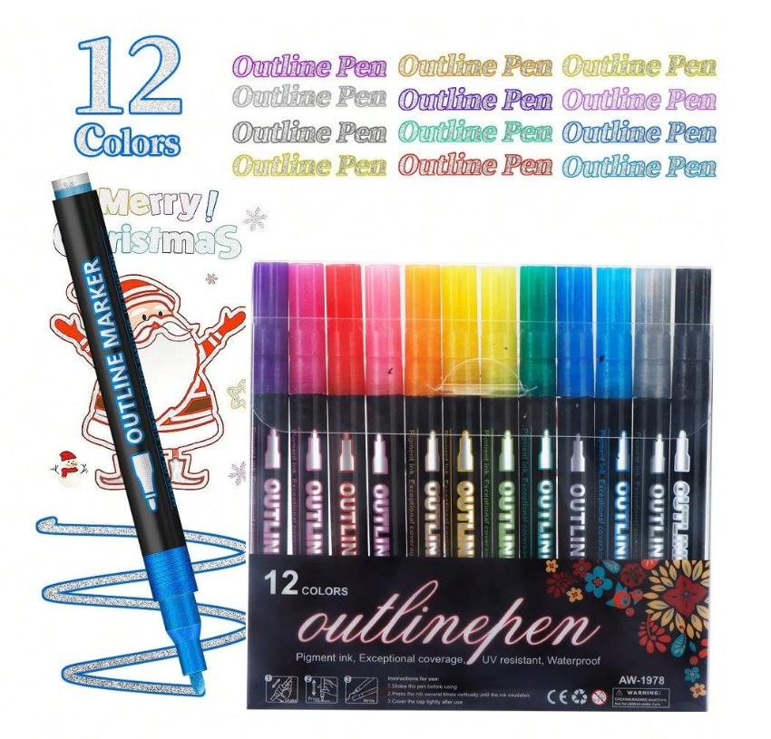 Plumones Metálicos Doble Contorno