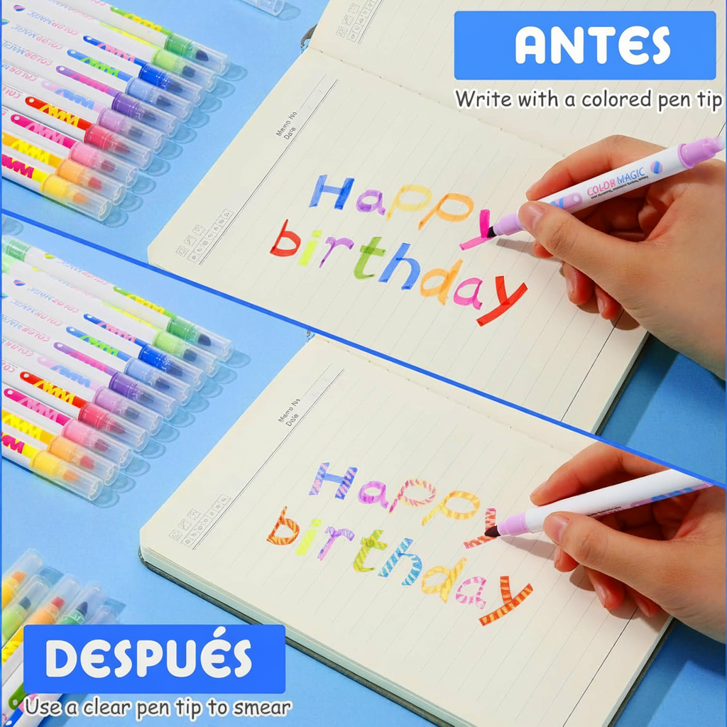 Plumones Mágicos Doble Color