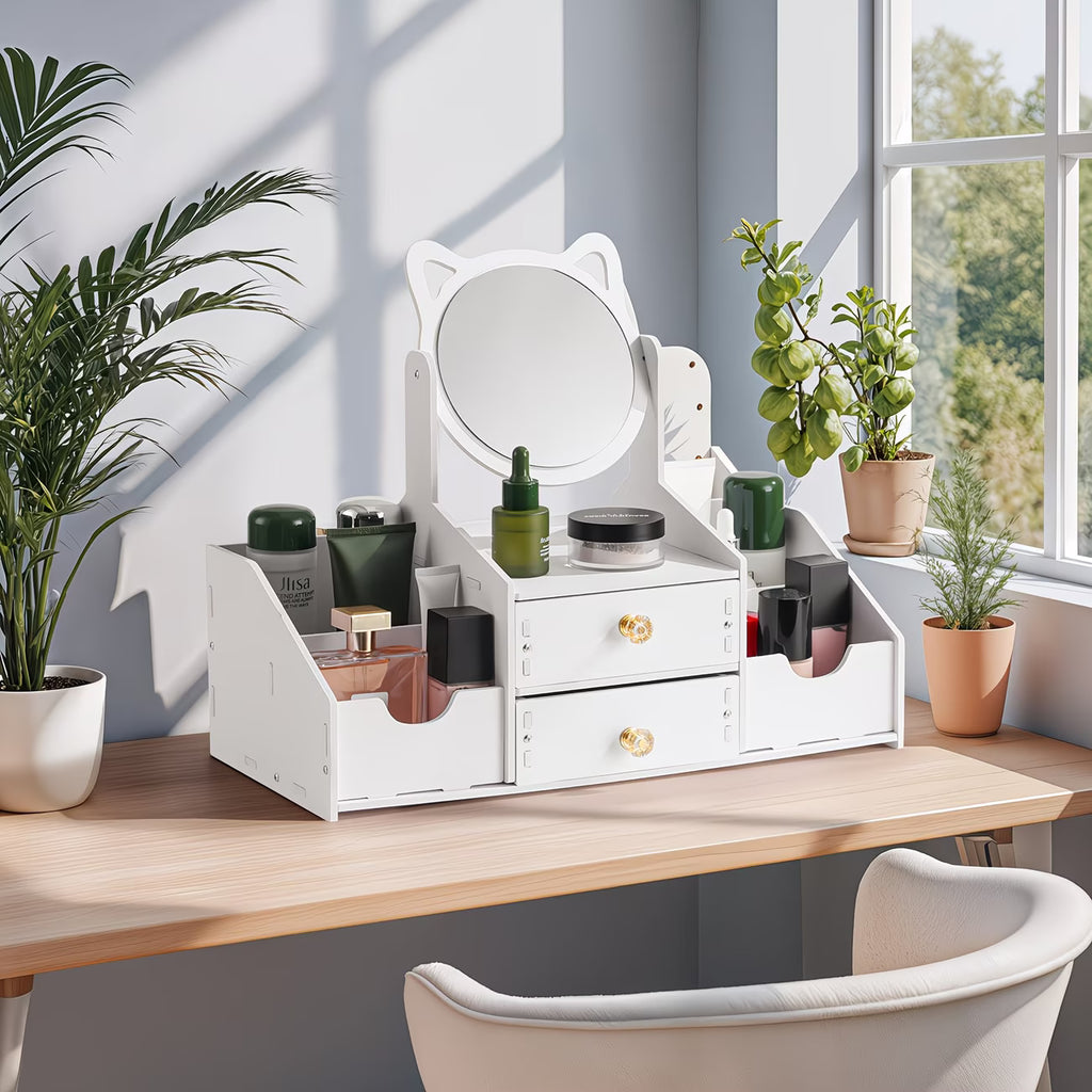 Organizador de Maquillaje con Espejo