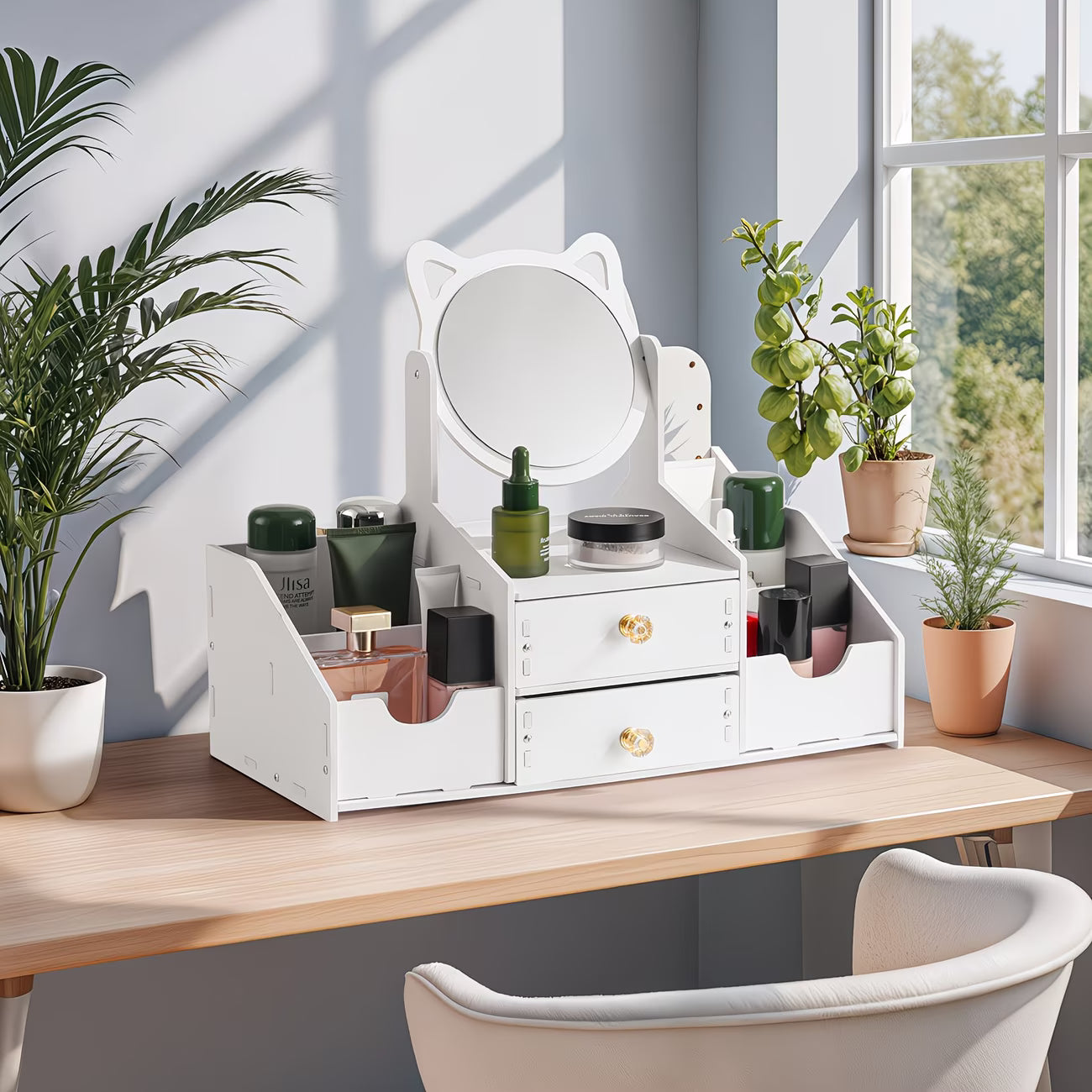 Organizador de Maquillaje con Espejo