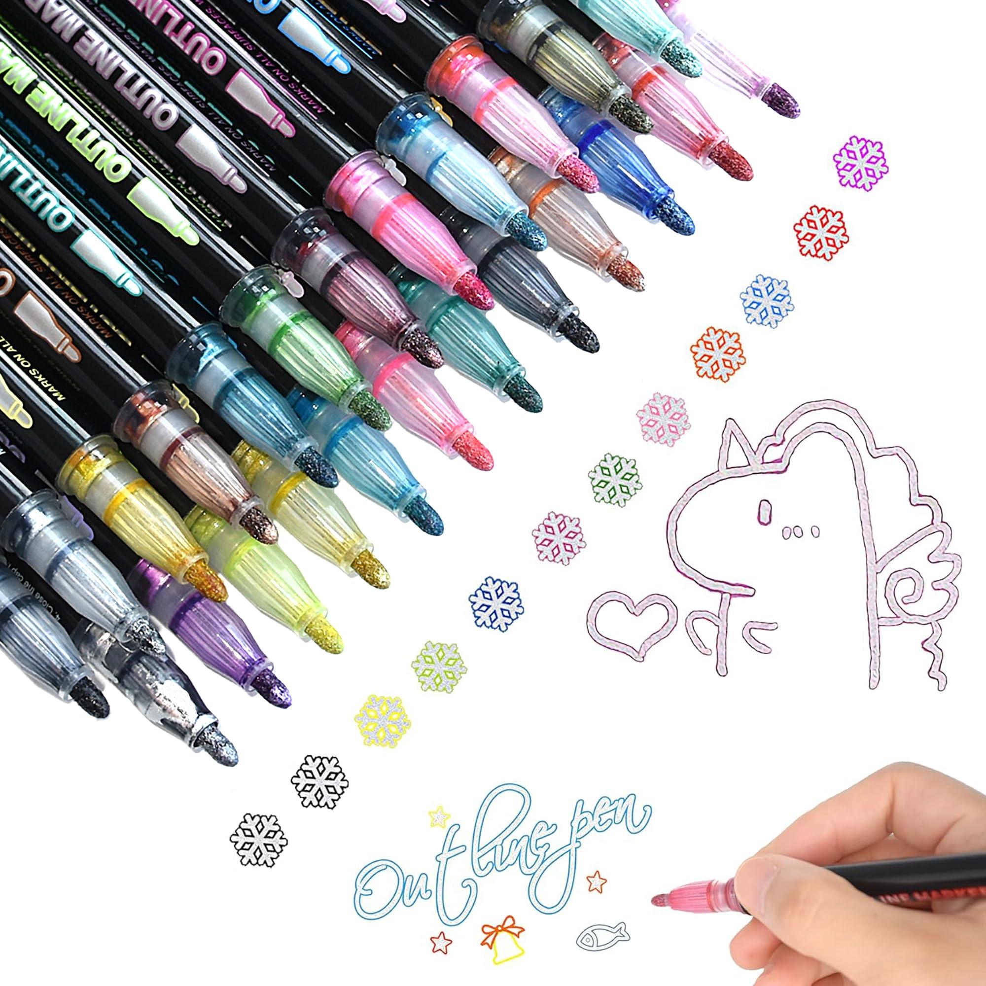 Plumones Metálicos Doble Contorno